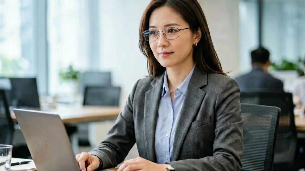 初学者使用xxxo的实践场景示意，一个人在手机屏幕前思考如何自然地运用这个词